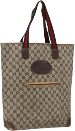 Gucci Pre-owned Tote Bags, female, Beige, Size: ONE SIZE Pre-owned Plastic Tote Bag
