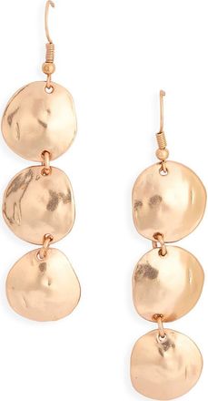 Karine Sultan Shell Disc Drop Earrings in Rose Gold at Nordstrom Rack