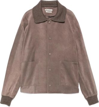 J.W.Anderson Suede Ribbed-trim Jacket