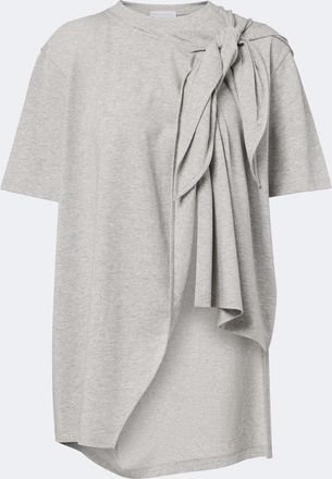 Stella McCartney Draped asymmetric cotton jersey top