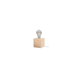 Wonderlamp L&aacute;mpara de mesa cuadrada de madera natural