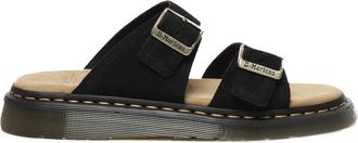 Dr. Martens Josef Suede Slide Sandalen - Heren - Sandalen - Zwart - 44 EU - Su&egrave;de - Schoenen