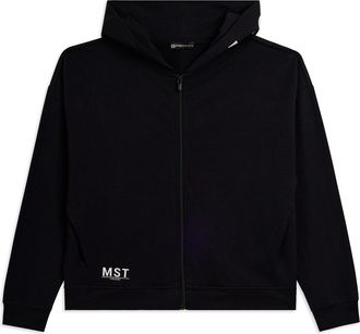 Freddy Felpa cropped cappuccio zip con stampa MST