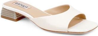 Badgley Mischka Oahu Slide Sandal in Cream Leather at Nordstrom, Size 9.5