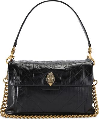 Kurt Geiger Kensington Leather Crossbody Bag in Black at Nordstrom