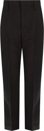 Versace Wool-Mohair Blend Trousers - Brown