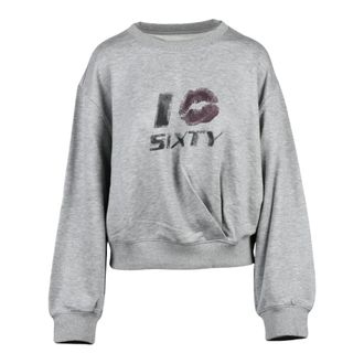 Miss Sixty Felpa Girocollo - Dames - Sweatshirts - Grijs - S - Katoen - Hoodies & sweatvesten