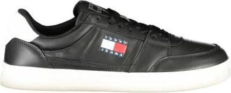 Tommy Hilfiger Zwarte Polyester Sneakers Casual - Heren - Sneakers - Zwart - 43 EU - Polyester - Schoenen