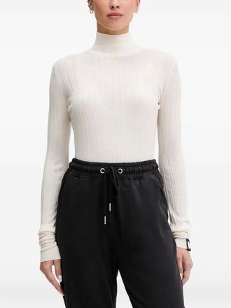 Colmar turtleneck ribbed sweater - women - Virgin Wool - S - Neutrals