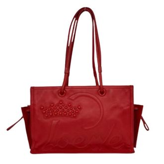 Loewe Pre-owned Nappa Leather Tote Bag - Dames - Vintage Shopper - Rood - ONE Size - Leer - Vintage
