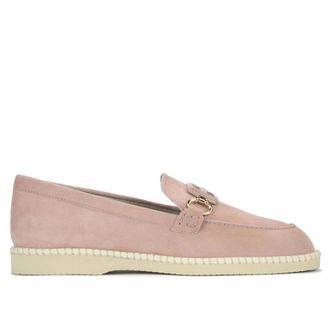Hogan Loafers, female, Pink, Size: 8 1/2 US Pink Suede Loafers