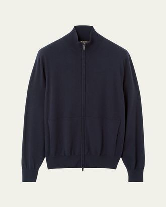 Loro Piana Mens The Gift Of Kings Wool Bomber Sweater