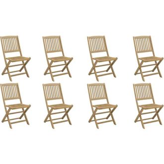 vidaXL Vidaxl - Sillas Jard&iacute;n Plegables 8 Uds Madera Maciza Acacia 48,5x57x90cm