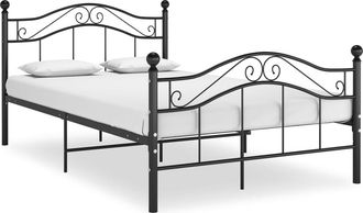 vidaXL Estructura De Cama Sin Colch&oacute;n Metal Negro 120x200 Cm Vidaxl