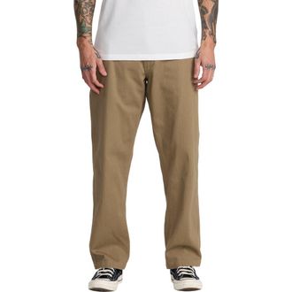 Rvca Americana 2 Flat Front Cotton Twill Chinos in Coyote at Nordstrom, Size 32