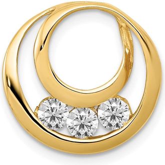 Diamond2Deal 14k Yellow Gold Lab Grown Diamond Pendant (0.39ct, VS, G-H)