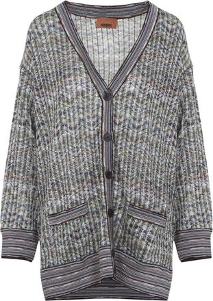 Missoni Caperdoni Maxi Cardigan - Dames - Vesten - Veelkleurig - L - Pailletten - Truien & Vesten
