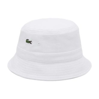 Lacoste Hats, male, White, Size: S Piqu&eacute; Bucket Hat