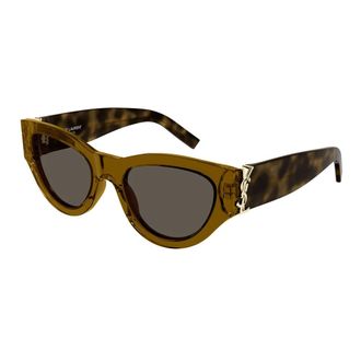 Saint Laurent Sunglasses, unisex, Brown, Size: 53 MM Monogram SL M94 Sunglasses