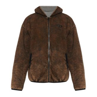 Diesel S-Bryan Jacket - Heren - Zomerjassen - Bruin - M - Katoen - Jassen