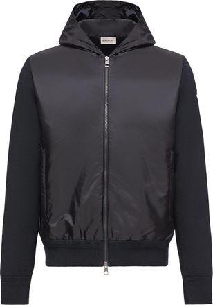 Moncler Moncler Cotton Blend Zip-up Hoodie, Men, Blue, Size: 3xl
