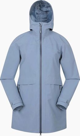 Mountain Warehouse Womens Mountain Warehouse Womens/Ladies April Longline Waterproof Jacket - Blue - Size: 12