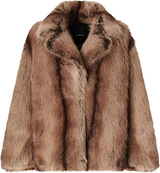 Pinko Caladenia Caban Aspen Short Faux Fur Coat