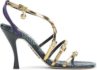 Loewe Schoenen, Dames, Veelkleurig, 39 EU, Leer, New Comic 90 Sandaal