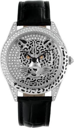 Peugeot Coutoure Leopard Leather Strap Watch- 40MM in Silver at Nordstrom
