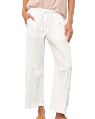 Xirena Theo Straight Leg Cropped Pull-On Pant In White