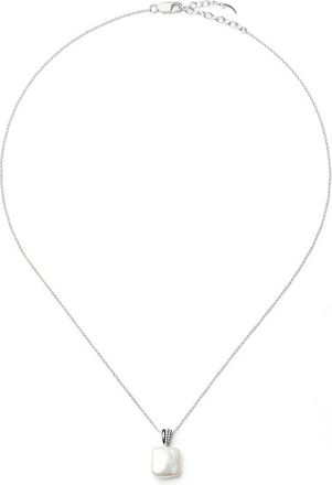 Missoma Pearl Baya Square Pendant Silver-plated Necklace - One Size
