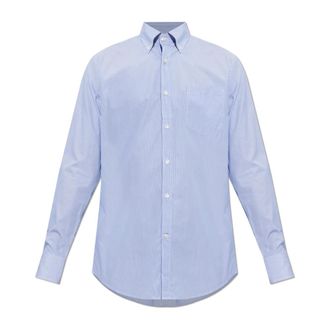 Paul & Shark Gestreepte Overhemd - Heren - Zakelijke Overhemden - Blauw - M - Katoen - Overhemden