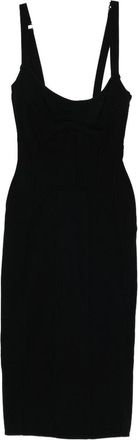 The Attico Fitted Black Midi Dress
