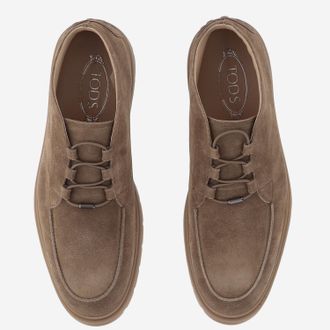 Tod's Mens Ankle Boots Suede Beige