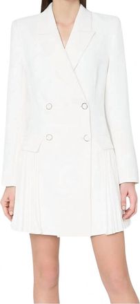 Milly Noora Blazer Mini Dress In Ivory