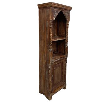 Wanderlust Deco Estanter&iacute;a Librer&iacute;a De Madera Acabado Artesanal Marr&oacute;n 58x35x183 Cm