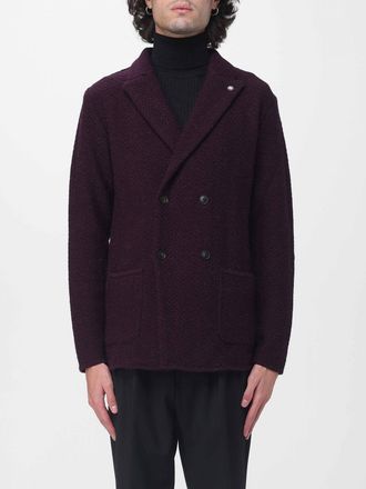 Manuel Ritz Double-Breasted Alpaca Wool Blend Blazer with Rever Collar