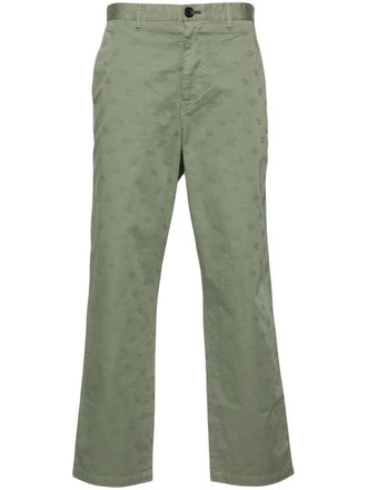 Paul Smith Monogram-Jacquard Straight Trousers