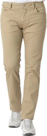 Jacob Cohen Slim Comfortabele Beige Katoenen Jeans - Heren - Chinos - Beige - W29 - Katoen - Broeken