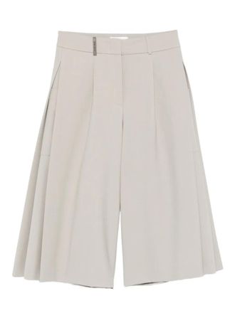 PESERICO Cropped plooibroek - Grijs