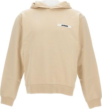 Jacquemus Beige Gros Grain Logo Cotton Hoodie