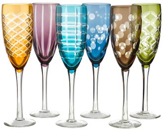 Pols Potten Design-Champagnerglas-Set Cuttings (6 St&uuml;ck)