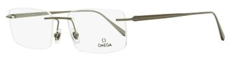 Omega Mens Rimless Eyeglasses OM5007H 008 Gunmetal 56mm