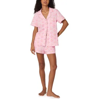 Bedhead Pajamas Print Short Pajamas in Pink Champagne Coupe at Nordstrom, Size Large