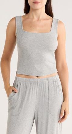 Barefoot Dreams Ultrasoft Rib Crop Tank in Heather Gray at Nordstrom Rack, Size X-Large