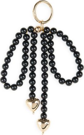 Leith Beaded Bow Bag Charm in Black Multi- Gold at Nordstrom Rack