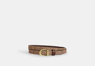 Coach Womens Classic Buckle Cut-To-Size Reversible Belt, 18 Mm in Brown | PVC