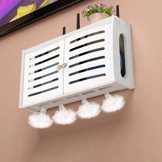 No Brand Estante De Pared Para Guardar Dispositivos Wifi: Una Soluci&oacute;n Organizada Para Almacenar Routers Y Accesorios De Tv En Su Hogar (incluye Soporte Para T