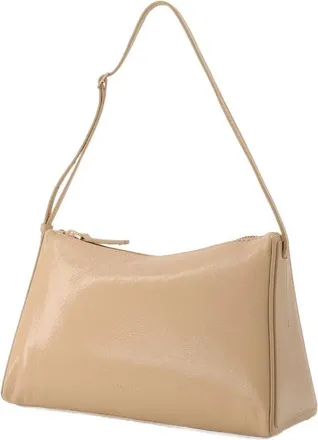 Manu Atelier Womens Prism Shoulder Bag Beige Leather