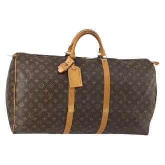 Louis Vuitton Pre-owned Weekend Bags, female, Brown, Size: ONE SIZE Pre-owned Canvas Weekend Bag